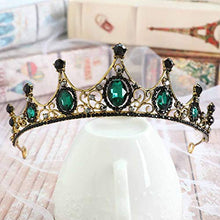 Load image into Gallery viewer, Tgirls Baroque Bride Wedding Queen Crowns and Tiaras Rhinestones Vintage Bridal Pageant Headband for Women