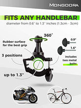 Load image into Gallery viewer, Bike Phone Mount for any Smart Phone: iPhone 11 PRO Max XS XR X 8 7 6 5 Plus Samsung Galaxy S20 S10 S9 S8 S7 S6 S5 Edge, LG. Motorcycle, Bicycle Phone Mount. Mountain Bike Mount. Bike Accessories