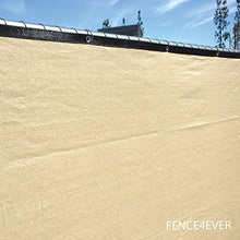 Load image into Gallery viewer, Fence4ever 6'x25' 3rd Gen Tan Beige Fence Privacy Screen Windscreen Shade Cover Mesh Fabric (Aluminum Grommets) Home, Court, or Construction