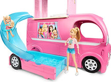 Load image into Gallery viewer, Barbie Pop-Up Camper Transforms into 3-Story Play Set with Pool