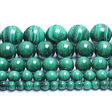 Load image into Gallery viewer, Love Beads 8mm Natural Malachite Round Stone Beads for Jewelry Making 15inch Gemstone Semi Precious