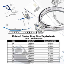 Load image into Gallery viewer, Stunning Flame Solitaire Engagement Ring Cubic Zirconia CZ in White Gold Plated Sterling Silver for Women | Excellent Cut, D Color, FL Clarity & Exquisite Polish | Size 6