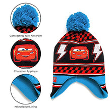 Load image into Gallery viewer, Disney boys Toddler Hat and Mitten Set, Disney Cars Lightning Mcqueen Toddler Beanie Mittens Winter Accessory Set, Blue Design, Mittens - Age 2-4 US