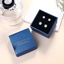 Load image into Gallery viewer, Fansilver 2Pairs Moonstone Stud Earrings for Women Sterling Silver Studs Rainbow Moonstone Earrings 6mm Round Moonstone Earrings Stud for Sensitive Ear Hypoallergenic