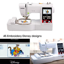 Load image into Gallery viewer, Sewing starter kit including 26 Gutermann sewing thread 100m spools and a Brother sewing machine. Sewing kit for adults with sewing thread and Brother PE550D 4” x 4” Embroidery Machine