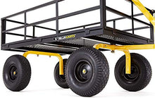 Load image into Gallery viewer, Gorilla Carts GOR1400-COM Heavy-Duty Steel Utility Cart with Removable Sides and 15" Tires, 1400-lbs. Capacity, Black