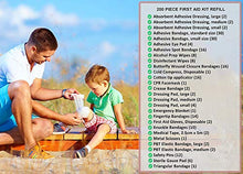 Load image into Gallery viewer, First Aid Kit Refill - 200 Piece - Extra Replacement Supplies for First Aid Kits, Loose Packed Restock Supply Pack