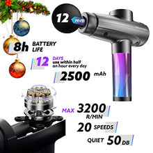 Load image into Gallery viewer, {New 2022} Percussion Muscle Massage Gun 100 W 2500 mAh Handheld Massage Gun Deep Tissue Power Massager for Athletes Training and Muscle Recovery Percussive Impact Massager Gun for Body Neck Back