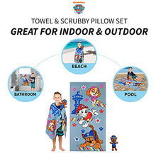 Load image into Gallery viewer, Franco Kids Bath and Beach Super Soft Mesh Scrubby and Microfiber Towel Set, 25 in x 50 in, Paw Patrol