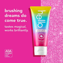 Load image into Gallery viewer, hello Kids Unicorn Sparkle Fluoride Toothpaste With Natural Bubble Gum Flavor, Vegan, Sls & Gluten Free, 4.2 oz, 4 count