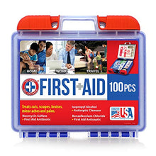 Load image into Gallery viewer, Be Smart Get Prepared 10HBC01082 100Piece First Aid Kit, Clean, Treat & Protect Most Injuries With The Kit that is great for Any Home, Office, Vehicle, Camping & Sports. 0.71 Lb