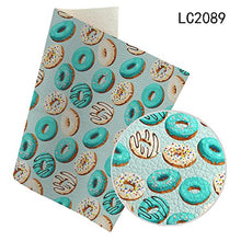 Load image into Gallery viewer, 5pcs Fake Leather Fabric for Sewing Clothe Furniture Eco Imitation Sheets Donuts Pattern DIY Bow Hair Accessories Supplies 2230cm/A4
