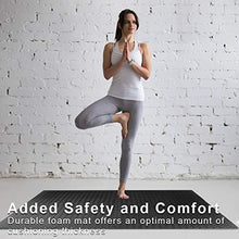 Load image into Gallery viewer, StillCool Puzzle Exercise Floor Mat, EVA Interlocking Foam Tiles Exercise Equipment Mat with Border - for Gyms, Yoga, Outdoor, Kids (E. 20 Square Feet (20 Tiles) - Black)