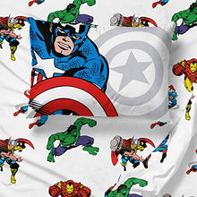 Load image into Gallery viewer, Marvel Avengers Comic Cool Twin Sheet Set - 3 Piece Set Super Soft and Cozy Kid’s Bedding Features Captain America, Spiderman, & Iron Man - Fade Resistant Microfiber Sheets (Official Marvel Product)