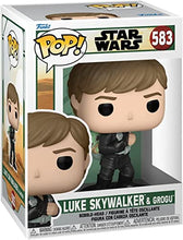 Load image into Gallery viewer, POP Star Wars: Book of Boba Fett - Luke Skywalker & Grogu Training Funko Vinyl Figure (Bundled with Compatible Box Protector Case), Multicolor, 3.75