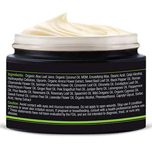 Load image into Gallery viewer, Hemp Pain Relief Cream Organic Hemp + MSM + Arnica + Coconut Oil Relieve Muscle, Joint & Arthritis Pain Hemp Cream for Pain 4oz