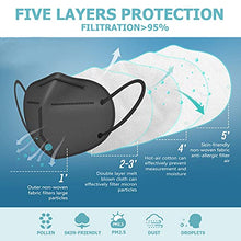 Load image into Gallery viewer, Face Mask Kn95 Masks for Protection 50 Pcs K95 Face Masks kn95 Cup Dust Safety Masks 5-Ply Breathable Comfortable Facemask for Outdoor