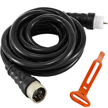 Load image into Gallery viewer, Mophorn 50Ft 50A Generator Extension Cord STW 6/3 + 8/1 AWG 100% Copper Generator Power Cord NEMA SS2-50P/CS6364 Power Assemblies 125/250VAC Twist to Lock Plug Thermoplastic Constructed Jacket, Black