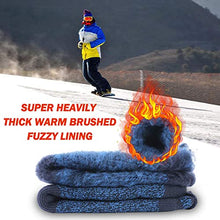 Load image into Gallery viewer, Hissox 2Pack Fleece Lined Thick Cold Weather Women Insulated Thermal Socks & Mens Womens Warm Fur Lined Thick Slipper Gripper Socks