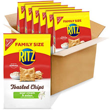 Load image into Gallery viewer, RITZ Toasted Chips Sour Cream and Onion, Family Size, 6 - 11.4 oz Bags