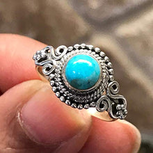 Load image into Gallery viewer, Natural Blue Mohave Turquoise 925 Solid Sterling Silver Engagement Ring Size 9.25