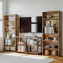 Load image into Gallery viewer, IRONCK Bookshelves and Bookcases Floor Standing 6 Tier Display Storage Shelves 70in Tall Bookcase Home Decor Furniture for Home Office, Living Room, Bed Room, Industrial Brown