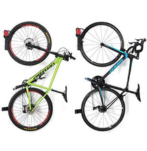 Load image into Gallery viewer, PRO BIKE TOOL Swivel Bike Wall Hanger - 2 Pack - Vertical Indoor Storage Mount for 1 Bicycle in Garage or Home - Cycling Rack - Space Saver Holder, Hook for Bicycles - Hang Your Road, Mountain Bikes