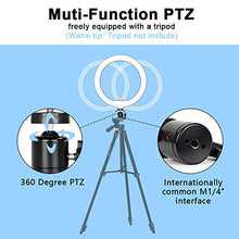 Load image into Gallery viewer, Selfie Ring Light with Tripod Stand, 10.2" Desktop LED Makeup Ring Light, Phone Holder for YouTube Video, Live Stream, Shooting, Dimmable Selfie Ring Light with 3 Light Modes & 14 Brightness Level