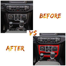 Load image into Gallery viewer, JeCar Window Control Panel Trim Cover Interior Decoration Accessories for 2018-2022 Jeep Wrangler JL JLU & 2020-2022 Gladiator JT, Red
