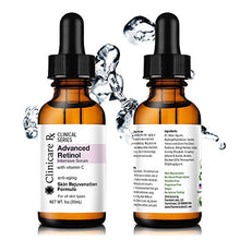 Load image into Gallery viewer, Clinicare Rx Retinol Facial Serum | Topical Face Serum with Vitamin C & E | Anti Aging Anti Wrinkle | Reduce the appearance of fine lines, wrinkles, and scars | 1 fl. oz.