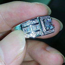 Load image into Gallery viewer, LALISA New Wedding Rings for Men White Topaz Gold Filled Band Jewelry Gift Size 8-11 (9)