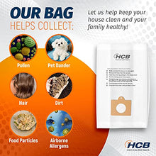 Load image into Gallery viewer, 12 Premium Replacement Vacuum Bags Fits Kenmore Canister C/Q 50555, 50557, 50558 & Panasonic Type C-5 (Text)