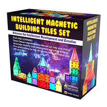 Load image into Gallery viewer, Desire Deluxe Magnetic Tiles Blocks Building Set for Kids – Learning Educational Toys for Boys Girls for Age 3 - 8 Year-Old – Birthday Present Gift (57PC)