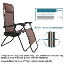 Load image into Gallery viewer, Bonnlo Infinity Zero Gravity Chair, Outdoor Lounge Patio Chairs with Pillow and Utility Tray Adjustable Folding Recliner for Deck,Patio,Beach,Yard Pack 2(Brown)