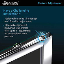 Load image into Gallery viewer, DreamLine Infinity-Z 50-54 in. W x 72 in. H Semi-Frameless Sliding Shower Door, Clear Glass in Brushed Nickel, SHDR-0954720-04