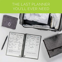 Load image into Gallery viewer, Rocketbook Panda Planner - Reusable Daily, Weekly, Monthly, Planner with 1 Pilot Frixion Pen & 1 Microfiber Cloth Included - Black Cover, Letter Size (8.5" x 11")