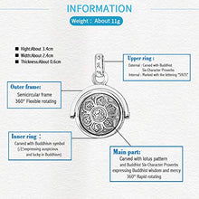 Load image into Gallery viewer, LOVECOM 925 Sterling Silver Rotating Charm Pendants for Women Mother Men Buddhism Wisdom Mercy Gifts (Pendant) (Silver Pendant)