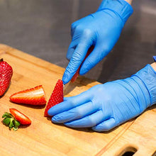 Load image into Gallery viewer, Large Disposable Vinyl Exam Gloves, 100 Count - 4 Mil-Thick -Latex Free Powder Free, Food Safe, Cleaning Gloves-Blue