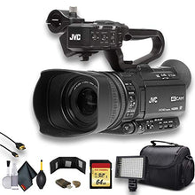 Load image into Gallery viewer, JVC GY-HM250 UHD 4K Streaming Camcorder W/ 64GB Memory Card, HDMI Cable, Case, LED Light, Cleaning Kit and More. Professional Bundle
