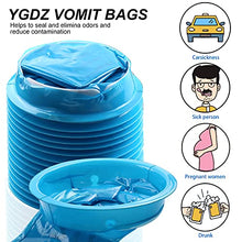 Load image into Gallery viewer, Vomit Bags Disposable, YGDZ 15 Pack Barf Bags Throw Up Emesis Bags Puke Nausea Bags for Travel Motion Sickness, Car & Aircraft, Kids,1000ml