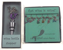 Load image into Gallery viewer, Mermaid Bottle Stopper & Wine Charms Bundle