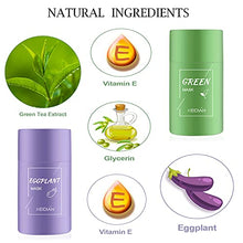 Load image into Gallery viewer, 2PCS Green Tea/Eggplant Mask,Blackhead Peel Off Mask Purifying Clay Stick Facial Mask,Face Moisturizes Oil Control,Deep Clean Pore,Improves Skin for Women Men All Skin Types