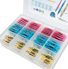 Load image into Gallery viewer, TICONN 200PCS Heat Shrink Butt Connectors Kit, Insulated Waterproof Electrical Marine Automotive Wire Crimp Terminals, Butt Splice (3 Colors / 3 Sizes)
