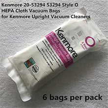 Load image into Gallery viewer, Kenmore 53294 Style O HEPA Cloth Vacuum Bags for Kenmore Upright Vacuum Cleaners 53294 pack 6bags -NEW! Kenmore 53294 Style O HEPA Cloth Vacuum Bags for Kenmore Upright Vacuum Cleaners 53294 pack 6bags -NEW! Kenmore 53294 Style O HEPA Cloth Vacuum Bags fo