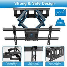 Load image into Gallery viewer, TV Wall Mount Full Motion Bracket for Most 37-75 Inch LED LCD OLED 4K Flat Curved TV Swivel Dual Articulating Arms Extension Rotation Tilt Max VESA 600×400 Supports TV up to 132lbs