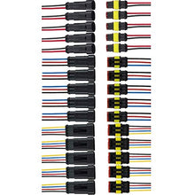Load image into Gallery viewer, OSOF 30Pcs/Pack (2 + 3 + 4 Pin Way) 16AWG Car Male & Female Waterproof Electrical Connectors Plug Socket Kit With 10cm Wire 1.5mm Series Terminal Connector