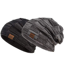 Load image into Gallery viewer, REDESS Beanie Hat for Men and Women Winter Warm Hats Knit Slouchy Thick Skull Cap 2 Packs
