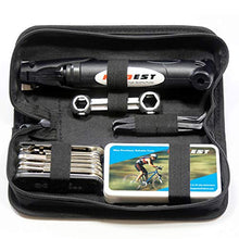 Load image into Gallery viewer, Kitbest Bike Repair Tool Kit. Bicycle Tire Pump, Tire Puncture Repair Kit, Bike Multi Tool Set, Glueless Tire Patches, Bicycle Tire Lever and Portable Bike Bag. Emergency All in One Bike Tool