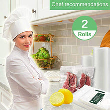 Load image into Gallery viewer, O2frepak 2 Pack 11" x 50' Rolls Food Saver Vacuum Sealer Freezer Bags Rolls for Food Saver, Seal a Meal Vacuum Sealer Fits Inside Storage Area Sous Vide Vaccume - Cut to Size Roll (Total100 feet)