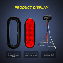 Load image into Gallery viewer, Nilight - TL-07 6 Inch Oval Red Led Trailer Tail Lights 4PCS 10 Led with Flush Mount Grommets Plugs IP67 Waterproof Stop Brake Turn Trailer Lights for RV Truck
